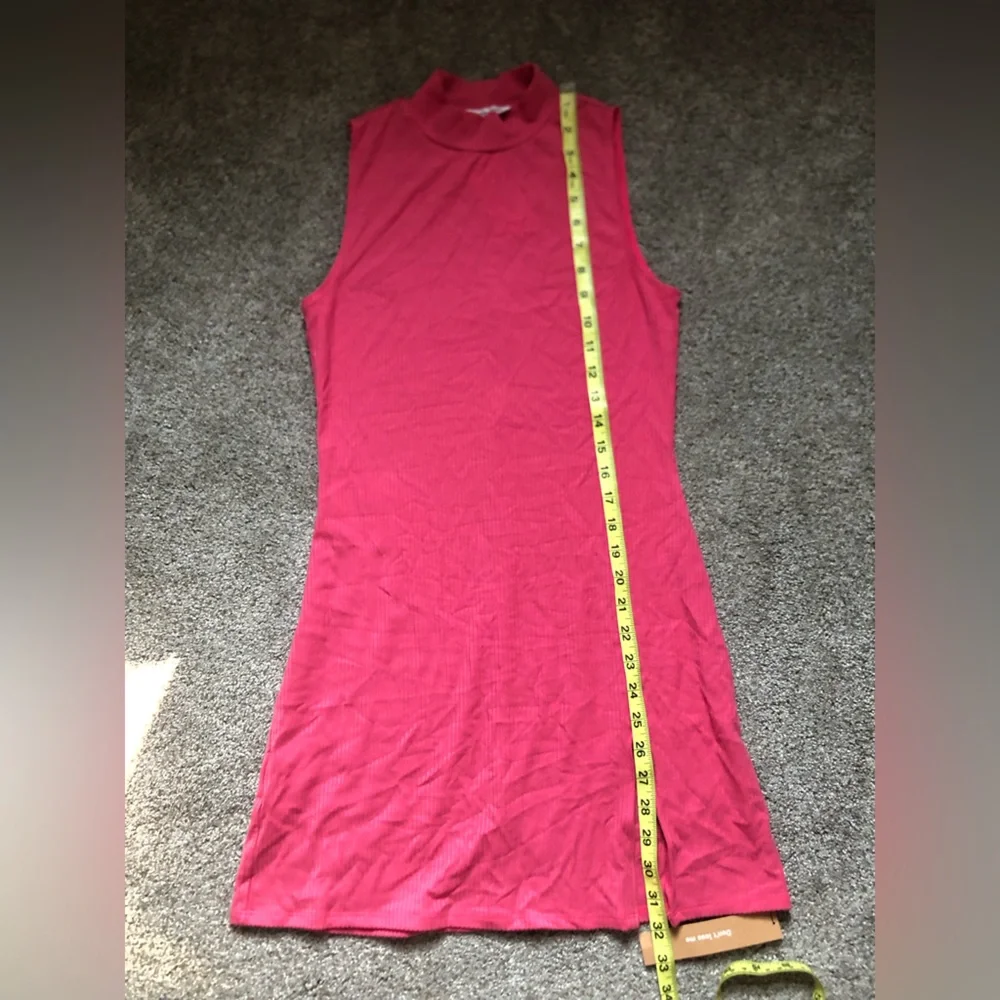 NWT Reformation Skyler Knit Sleeveless Mini Dress in Snapdragon Pink Size Small - Picture 13 of 13